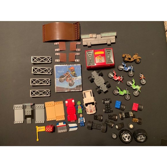 Vtg 2000 Mega Bloks Xtreme Sports STUNT BMX BIKE w Ramp  Mega Bloks Bmx Extreme Sports Set Bundle Ramps Figures Vehicles